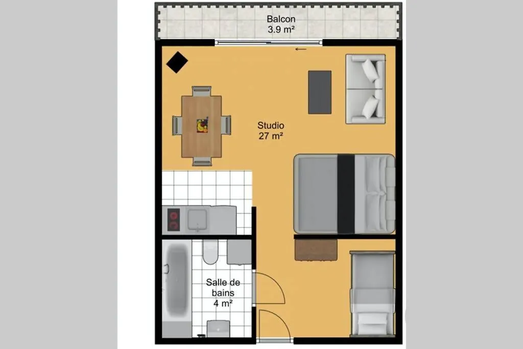 Le Relai S31 - Grand Et Lumineux Studio Avec Coin Montagne 4-6 Pers, Tout Equipe, Avec Wifi, A 30M Des Pistes Avec Un Grand Balcon, Draps Non Compris Saint-Jean-dʼAulps